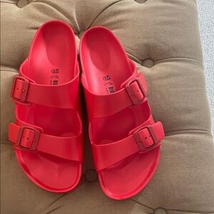 Birkenstock Bright Red Double Strap Sandals